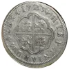 Moneda de 2 Reales de 1723. Felipe V. Sevilla. Ensayador J. 2 1723. Felipe V. 2 Reales. Sevilla. Ensayador J. Bonito Ejemplar En Ebc-.