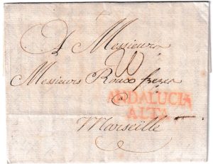 1771. Carta de Cádiz a Marsella