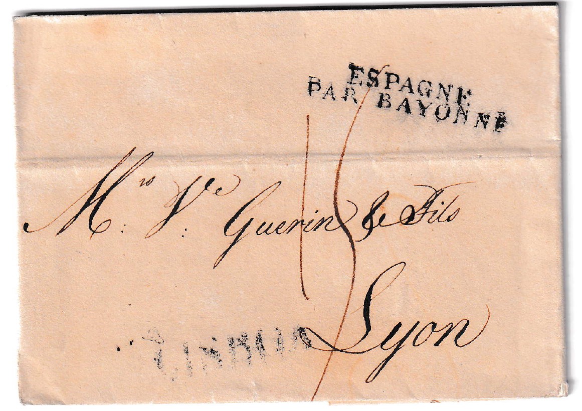 1807. Envuelta de Lisboa a Lyon 1 1807. Envuelta De Lisboa A Lyon