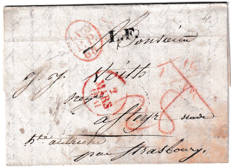 1831. Carta de Lyon a Fleyr 1 1831. Carta De Lyon A Fleyr