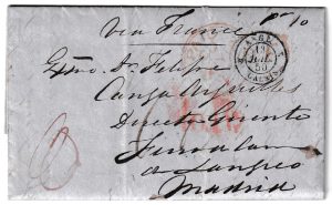 1850. Carta de Londres a Madrid