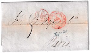 1854. Carta de Barcelona a París