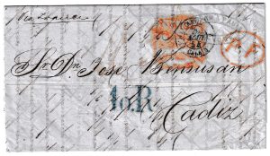 1854. Carta de La Habana a Cádiz