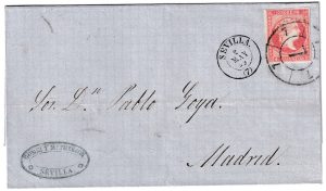 1859. Carta de Sevilla a Madrid