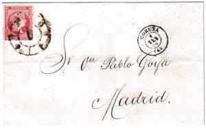 1860. Carta de Coruña a Madrid