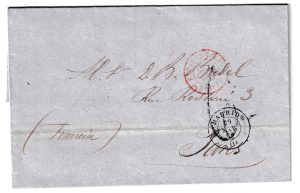 1860. Carta de Madrid a París