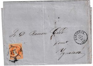 1861. Carta de Zaragoza a Igualada