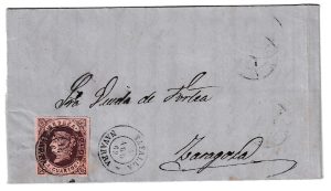 1863. Carta de Tafalla a Zaragoza