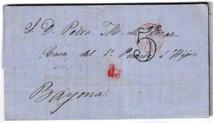 1863. Carta de Valladolid a Bayonne