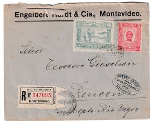 1925. Correo aéreo de Montevideo a Rincon