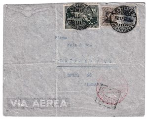 1932. Correo aéreo de Montevideo a Leipzig