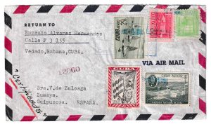 1959. Correo aéreo certificado de La Habana a Zumaya
