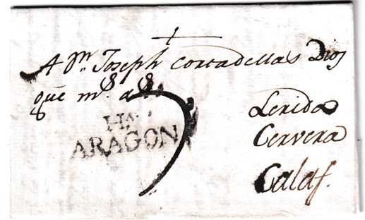 1799. Carta de Huesca a Calaf 1 1799. Carta De Huesca A Calaf