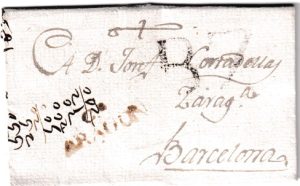 1806. Carta de Caspe a Barcelona
