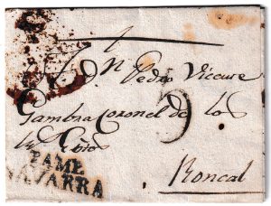1820. Carta de Pamplona a Roncal