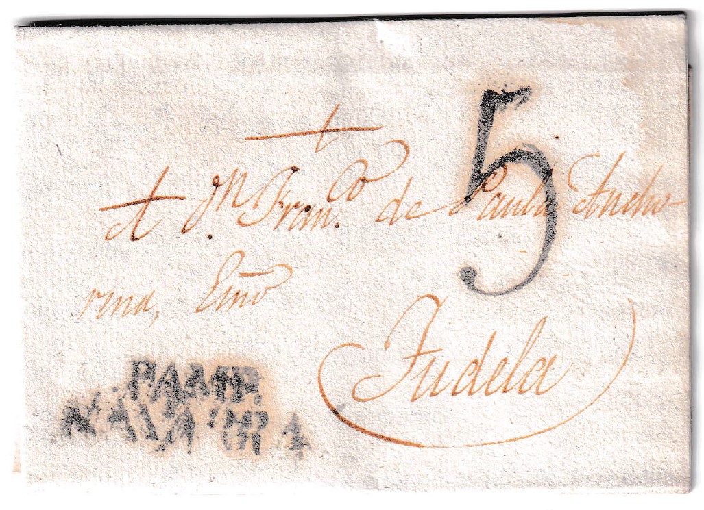 1821. Carta de Pamplona a Tudela 1 1821. Carta De Pamplona A Tudela