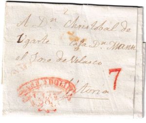 1832. Carta de Valladolid a Vitoria