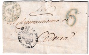 1845. Carta de Coruña a Cedeira