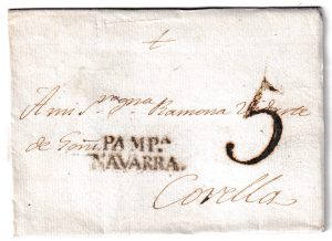 1845. Carta de Pamplona a Corella