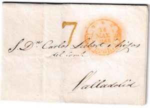 1845. Carta de Vitoria a Valladolid