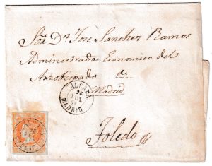 1861. Carta de Alcalá a Toledo
