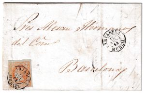 1862. Carta de Cartagena a Barcelona