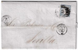 1866. Carta de Málaga a Sevilla