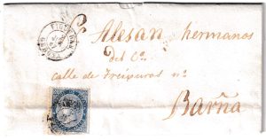 1867. Carta de Figueres a Barcelona