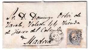 1870. Carta de Brihuega a Madrid