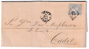 1872. Carta de Jerez a Cádiz