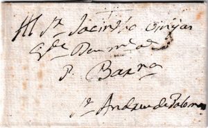1800. Carta de Pineda a Sant Andreu del Palomar
