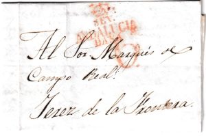 1832. Carta de Sevilla a Jerez de la Frontera