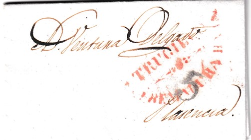 1837. Carta de Trujillo a Plasencia 1 1837. Carta De Trujillo A Plasencia