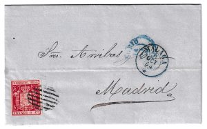1854. Carta de Málaga a Madrid
