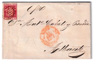 1854. Carta de Reus a Albacete