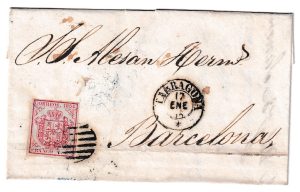 1855. Carta de Tarragona a Barcelona