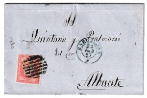 1857. Carta de Barcelona a Albacete