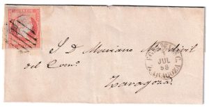 1858. Envuelta de Egea de los Caballeros a Zaragoza