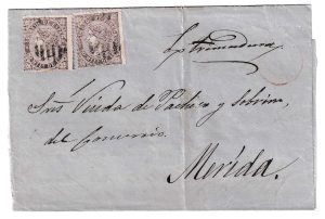 1868. Carta de Madrid a Mérida