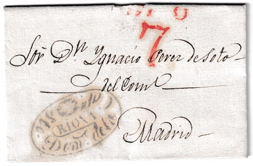 1838. Carta de Ezcaray a Madrid 1 1838. Carta De Ezcaray A Madrid