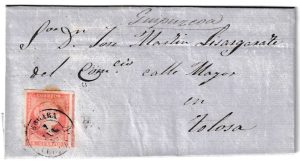 1859. Carta de Vergara a Tolosa