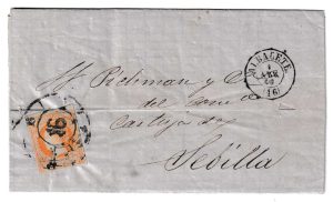 1860. Carta de Albacete a Sevilla