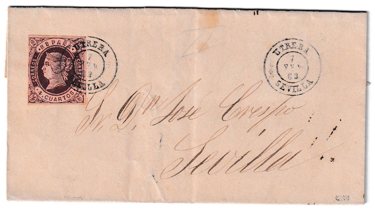 1863. Carta de Utrera a Sevilla