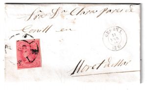 1864. Carta de Gerona a Lloret de Mar