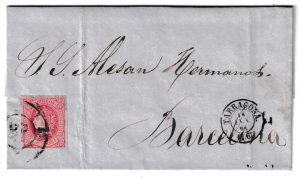 1864. Carta de Tarragona a Barcelona