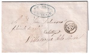 1865. Carta de Ateca a Villarroya de la Sierra