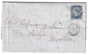 1865. Carta de Puerto de Santa María a Sevilla