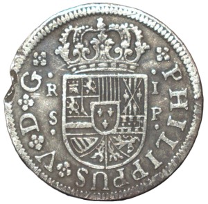 1729. Felipe V. 1 Real. Sevilla P