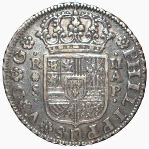 1736. Felipe V. 2 Reales. Sevilla AP