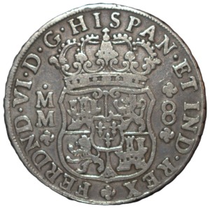 1754. Fernando VI. 8 Reales. Mejico MM